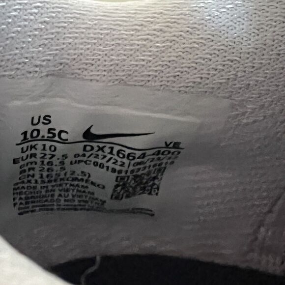 NEW SZ 10.5C Nike Kids Dunk Low "Copper Swoosh" DX1663-400 Blue Violet Metallic - Picture 9 of 10